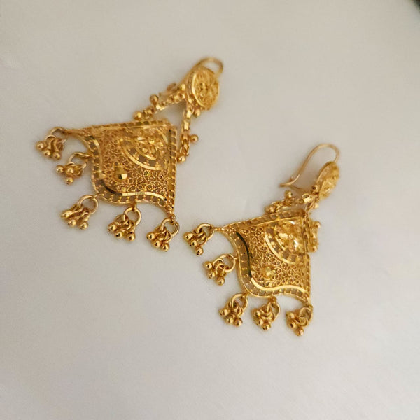 Earrings with Gold Polish