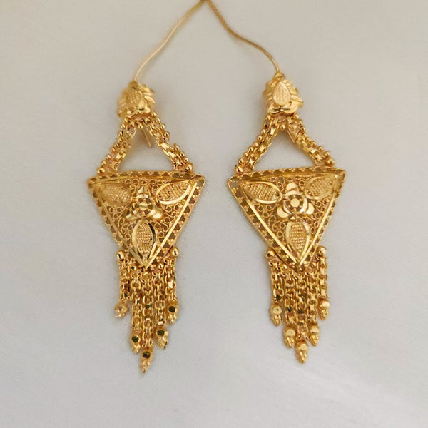 Antique Gold Polished Earrings