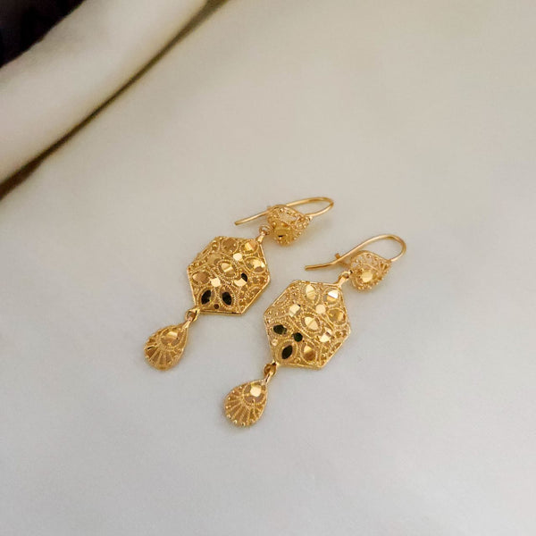 Lustrous Gold Coated Earrings