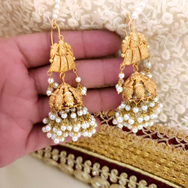 Traditional Golden Jhumkay Earrings