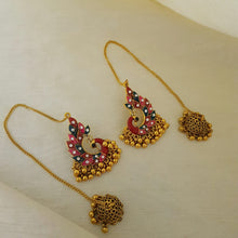 Unique Peacock Design Golden Earrings