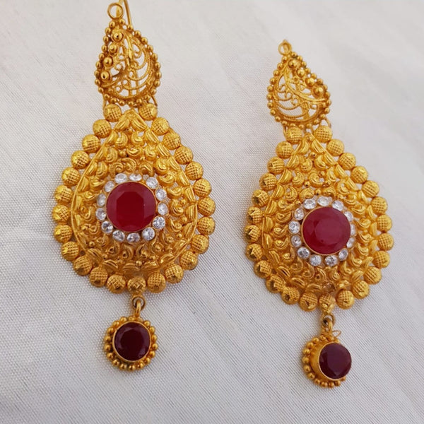 Glamorous Gold Tone Earrings