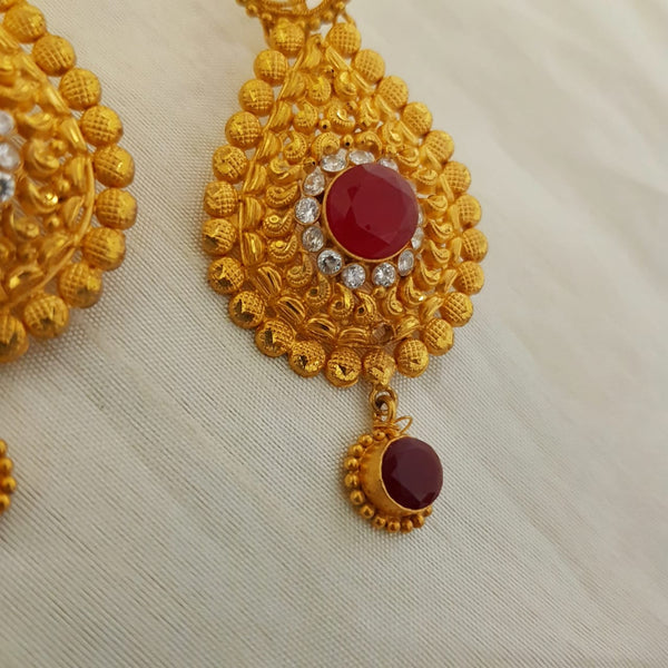 Glamorous Gold Tone Earrings