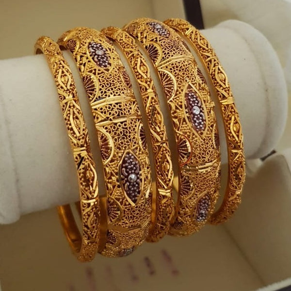 Regal Gleam Gold Tone Bangles