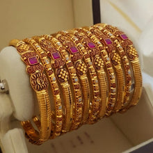 Time-Honored Gold Polished Bangles Set