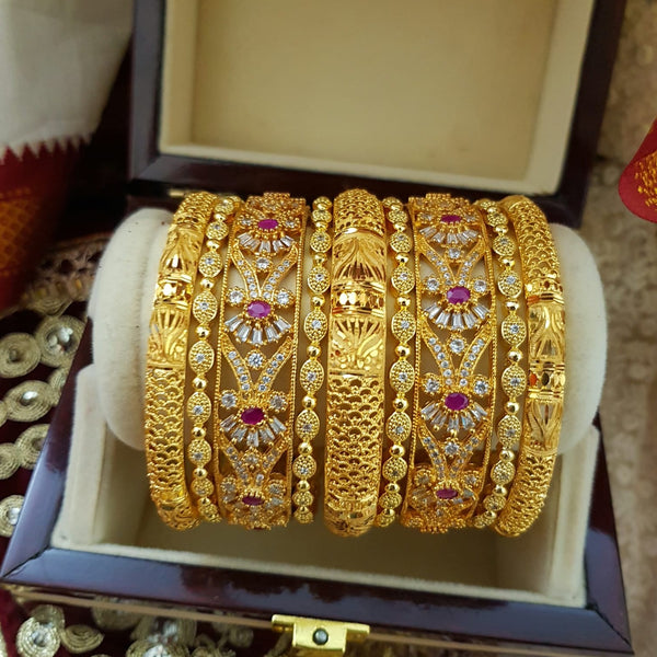 Twinkling Tranquility One Karat Bangles Set