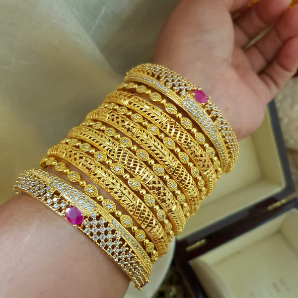 Shimmering Elegance One Karat Bangles