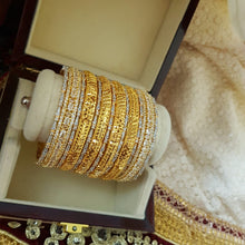 Glittering Opulence One Karat Bangles Set