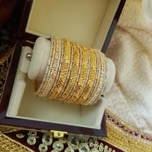 Glittering Opulence One Karat Bangles Set