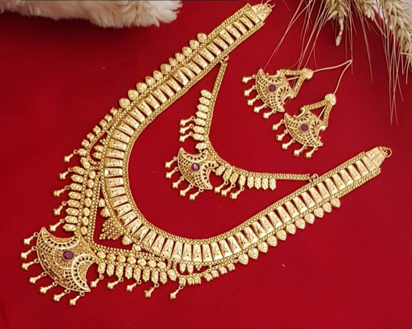 Golden Radiance Bridal Necklace Set