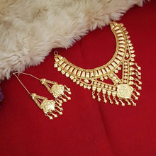 Opulent Gold Plated Adorned Necklace