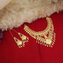 Opulent Gold Plated Adorned Necklace