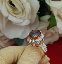 Magenta Color Stone Ring