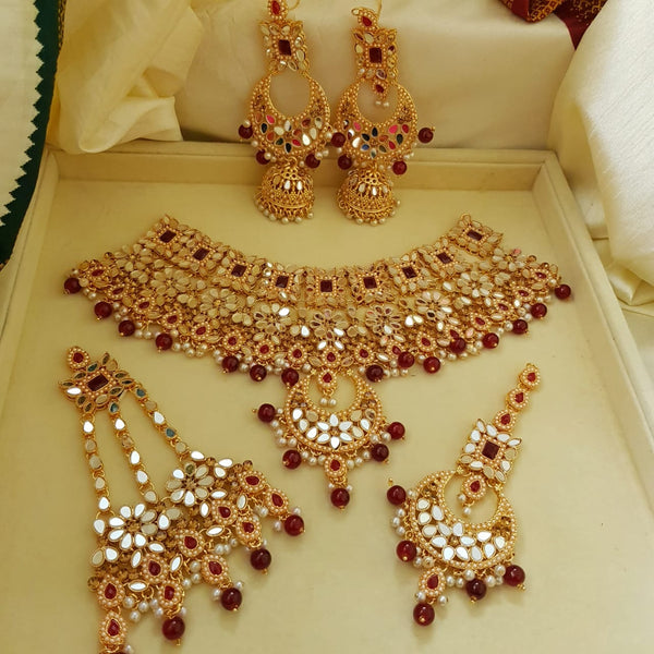 Elegant Gold Polish Bridal Necklace