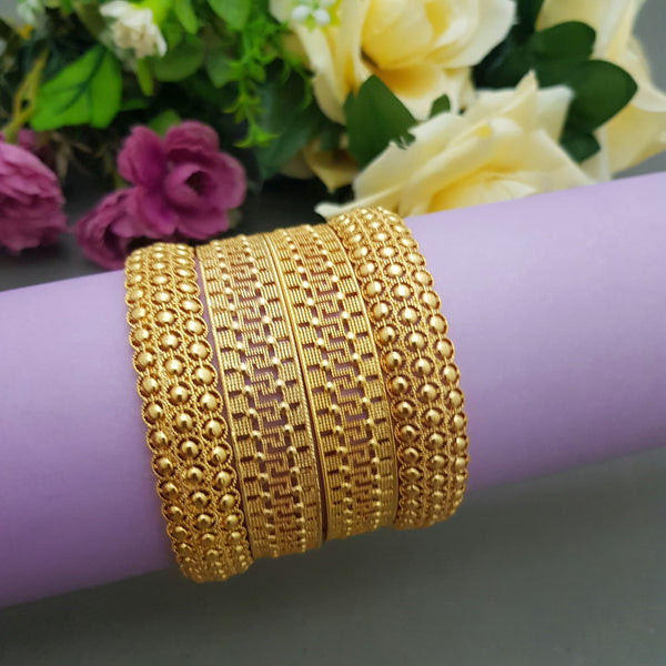 Vintage-Inspired Gold-Tone Bangles for Women