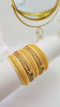 Glamour Gold-Toned Bangle Set 