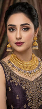 Imperial Splendor Gold-Coated Bridal Necklace Set – Timeless Regal Elegance