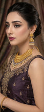Imperial Splendor Gold-Coated Bridal Necklace Set – Timeless Regal Elegance