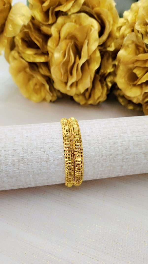 Gold Polished Elegance Bangles – Premium Traditional Jewelry for Women