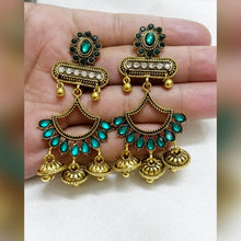 Asianest Stylish Antique Triple Jhumkas Earrings