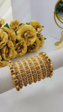 Gold Plated Bangles with stones