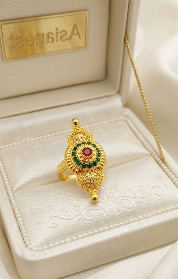 Golden Eclipse Ring | Elegant &amp; Radiant Jewelry for Girls