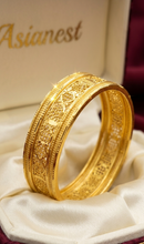Aurielle Crest Gold Kara | Classic Polished Elegance