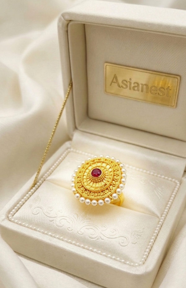 Golden Radiance Bloom Ring