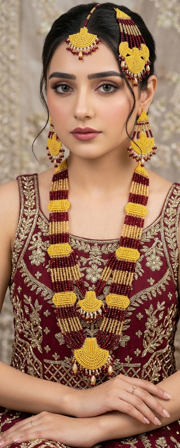 Imperial Majesty Gold-Coated Bridal Necklace Set – Exquisite Timeless Luxury