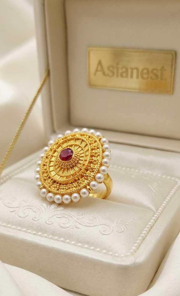Golden Radiance Bloom Ring