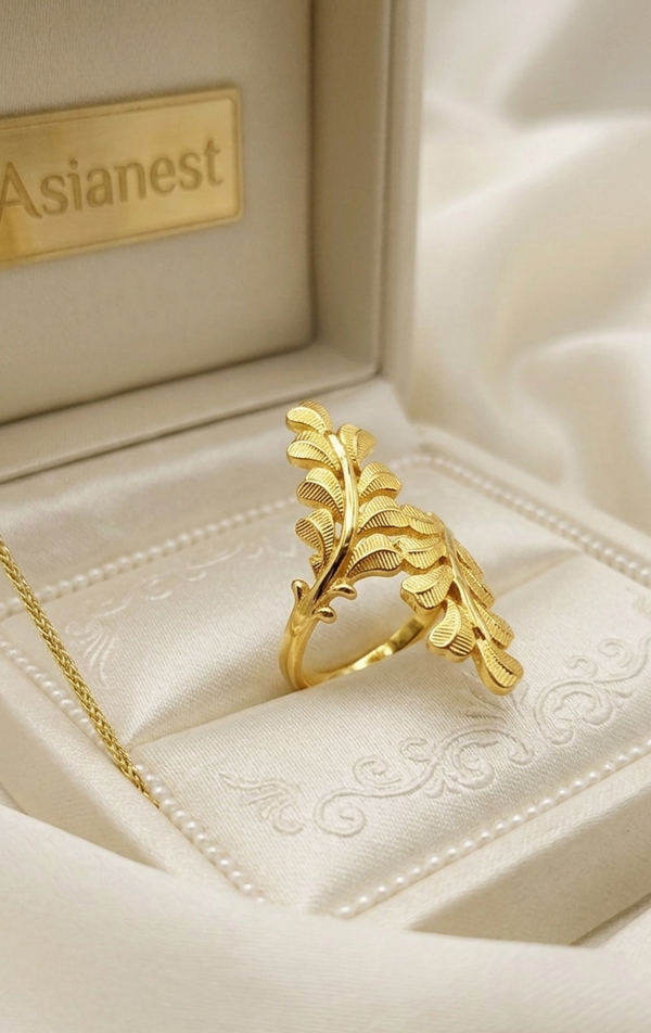 Golden Aura Bloom Ring | Chic Champ; Timeless Jewelry for Girls
