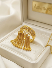 Fancy Spin Golden Ball Rings | Rotating Gold-Polish Statement Ring