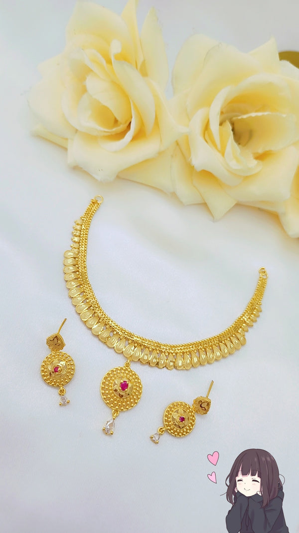 Gilded Halo Gold-Plated Necklace