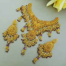 Shimmering Gold Plated Bridal Necklace