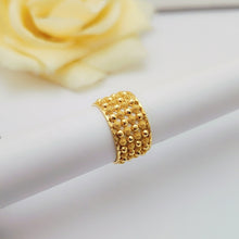 Fancy Spin Golden Ball Rings | Rotating Gold-Polish Statement Ring