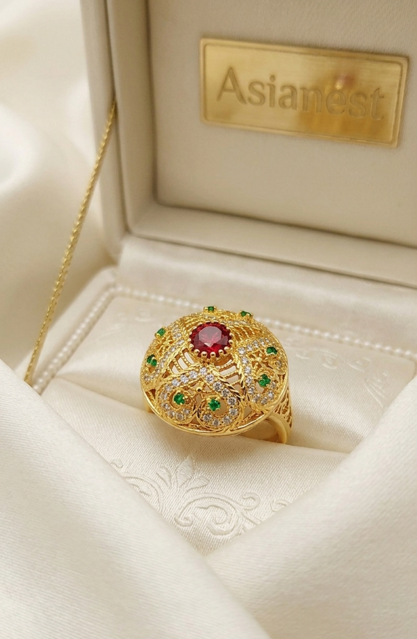 Aurora Shine Gold Plated Ring