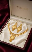 Sovereign Grace Gold-Coated Bridal Necklace Set – Eternal Bridal Elegance