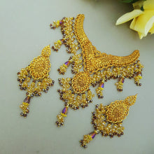 Shimmering Gold Plated Bridal Necklace