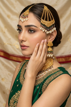 Regal Legacy Gold-Coated Bridal Necklace Set – Timeless Opulent Elegance