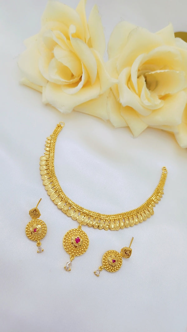 Gilded Halo Gold-Plated Necklace