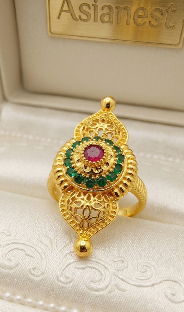 Golden Eclipse Ring | Elegant &amp; Radiant Jewelry for Girls