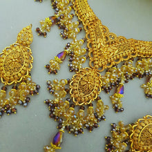 Shimmering Gold Plated Bridal Necklace