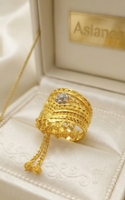 Lustrous Aura Gold Ring | Chic Spun-Polish Jewelry for Girls