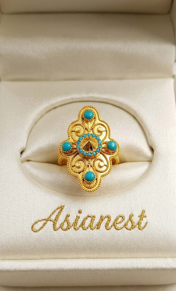 Celestial Glow Gold Ring | Chic &amp; Stylish Jewelry for Girls