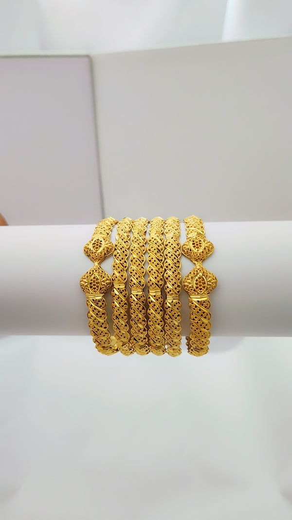 Royal Legacy Bangles | Timeless Gold Elegance