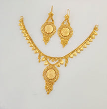 Sovereign Grace Gold-Coated Bridal Necklace Set – Eternal Bridal Elegance