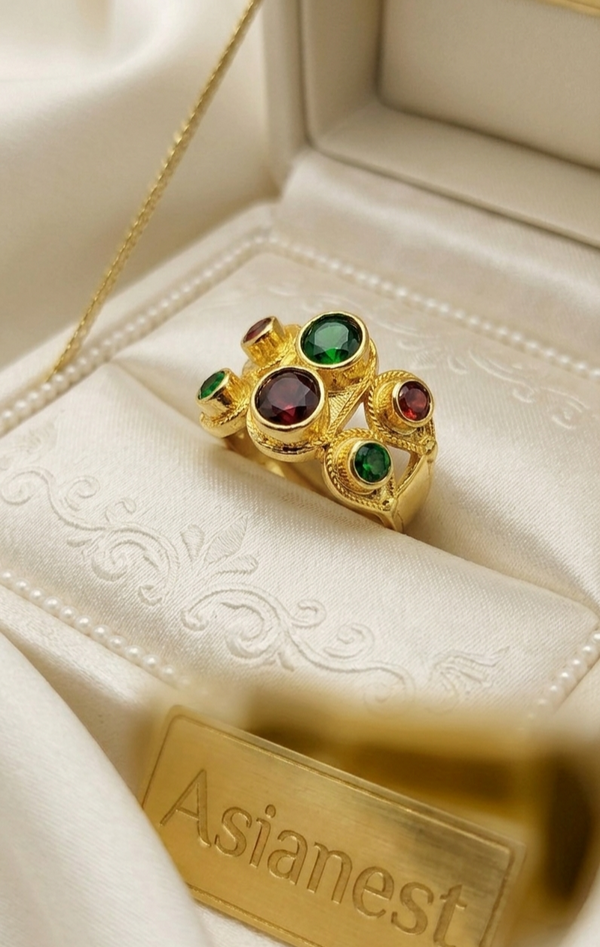 Golden Elegance Ring | Chic Gold-Polish Jewelry
