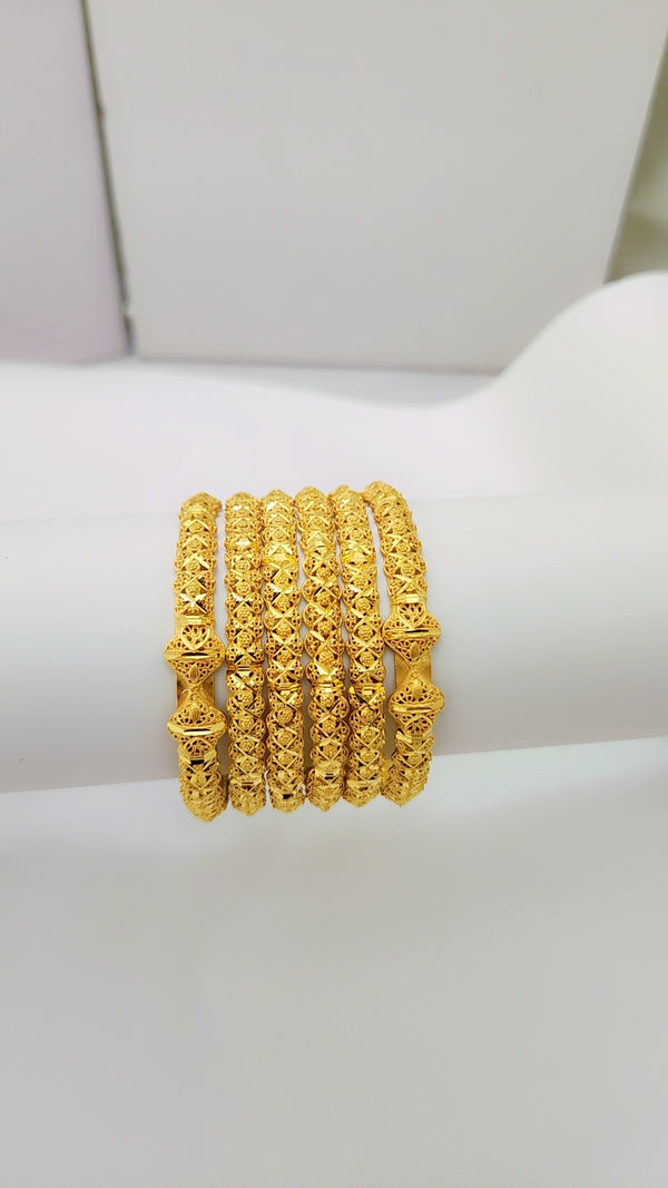 Golden Majesty Bangles | Classic Heritage Charm