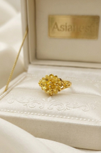 Fancy Spin Golden Ball Rings | Rotating Gold-Polish Statement Ring
