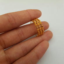 Fancy Spin Golden Ball Rings | Rotating Gold-Polish Statement Ring